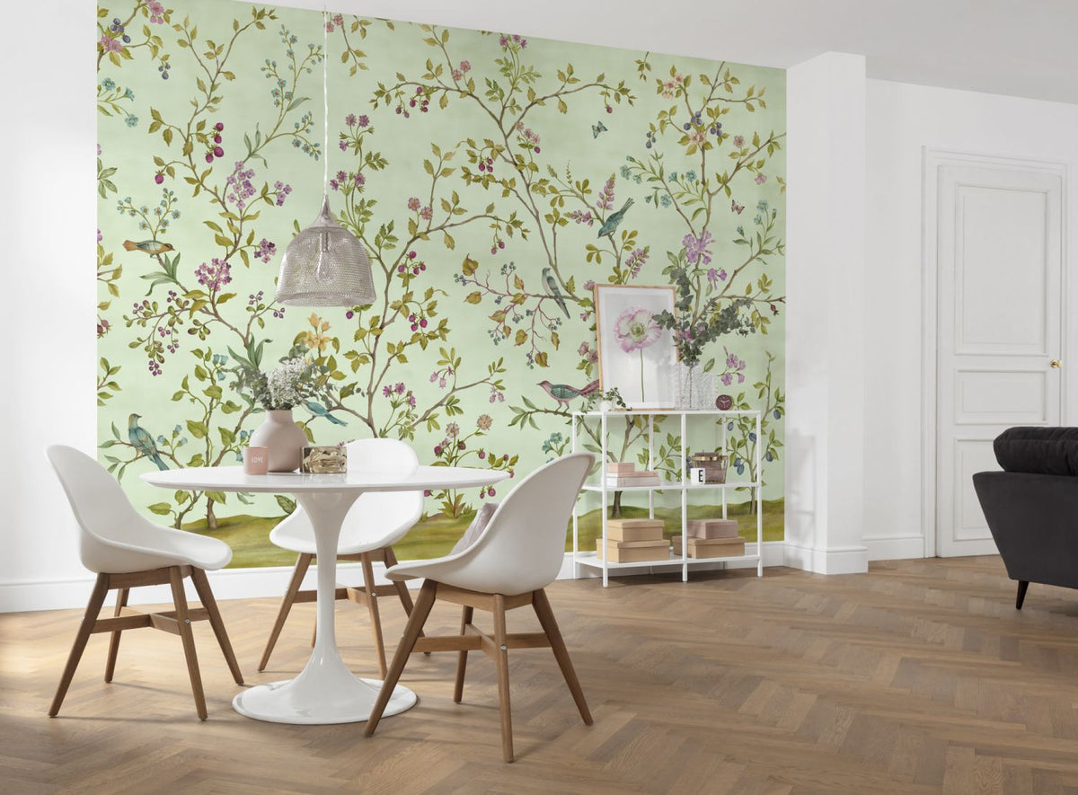 Komar fotobehang paradijsvogels groen - 350 x 250 cm - 611211