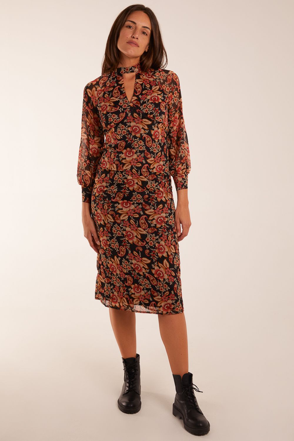 Blue Vanilla Raglan Keyhole Midi Dress