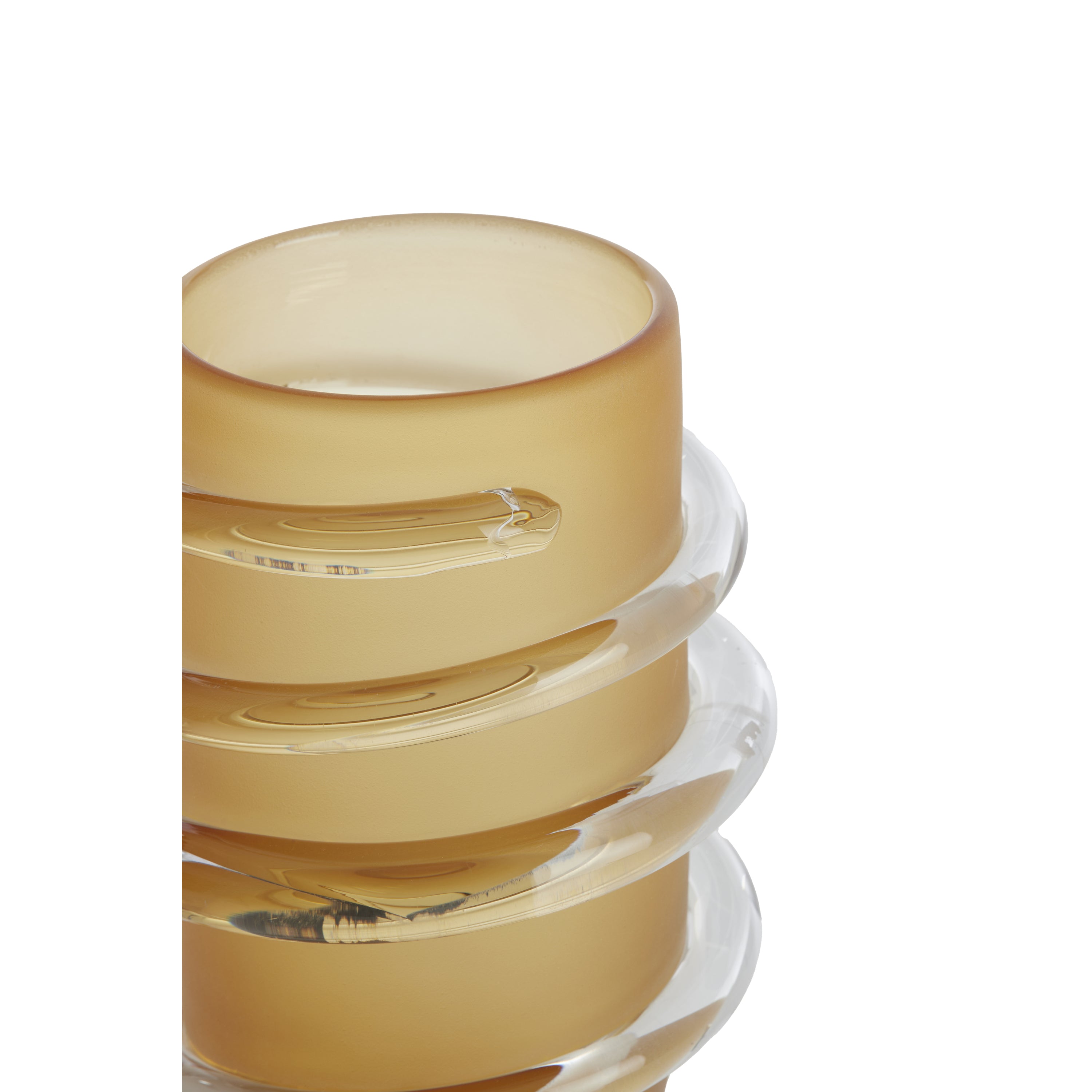 Light & Living mini vaas ODATE in mat okerglas – Ø16,5x25 cm