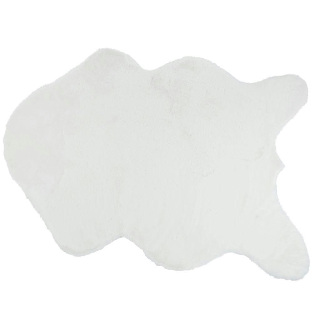 - Tapis imitation fourrure écrue 90x120