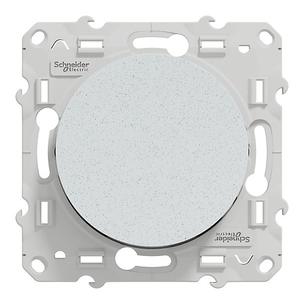 Interrupteur lumineux LED orange 1.5 mA local/temoin 10 A à vis Odace recyclé Schneider Electric blanc