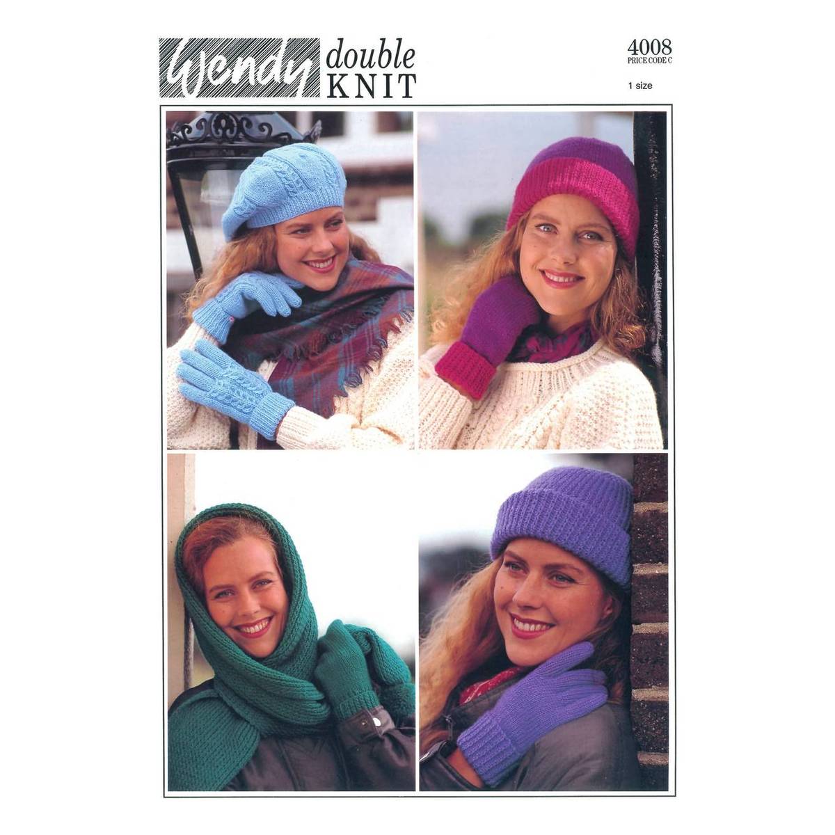 Wendy Merino DK Hats Mittens and Scarf Digital Pattern 4008