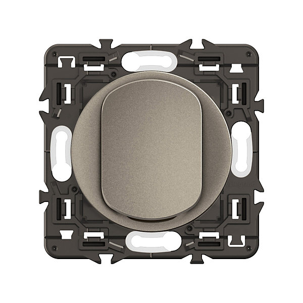 Interrupteur poussoir avec voyant Legrand Céliane titanium