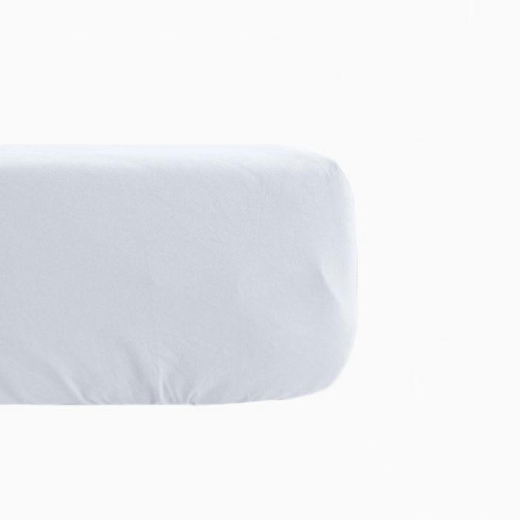 PALACE - Drap housse en Coton Blanc Neige 90x190 cm