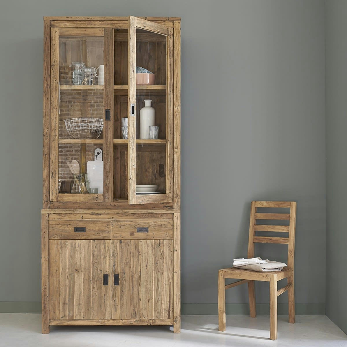 CARGO - Vaisselier en teck recyclé massif