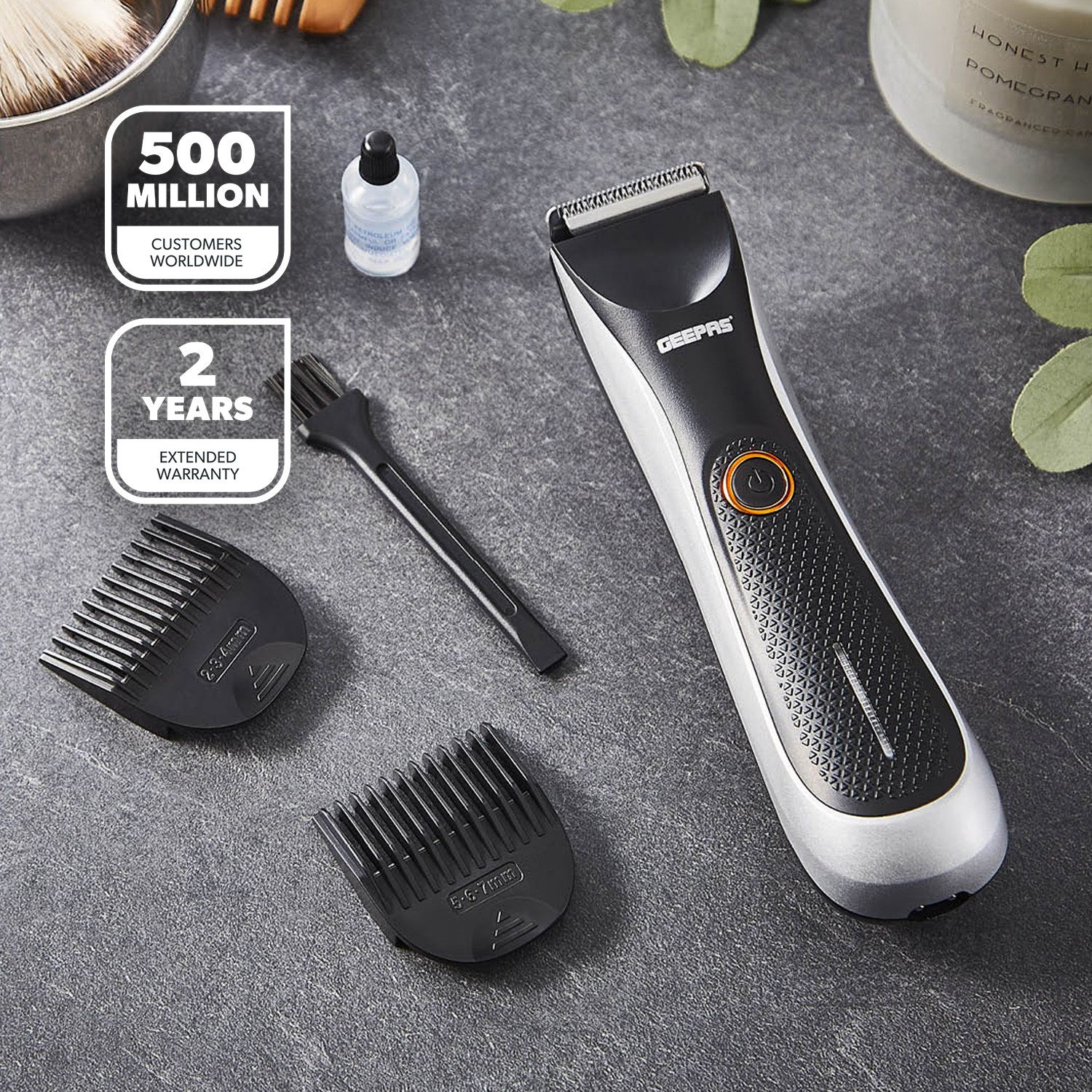 Geepas Cordless Hair Trimmer Beard Trimmer with Pro Shield Clipper Rechargeable