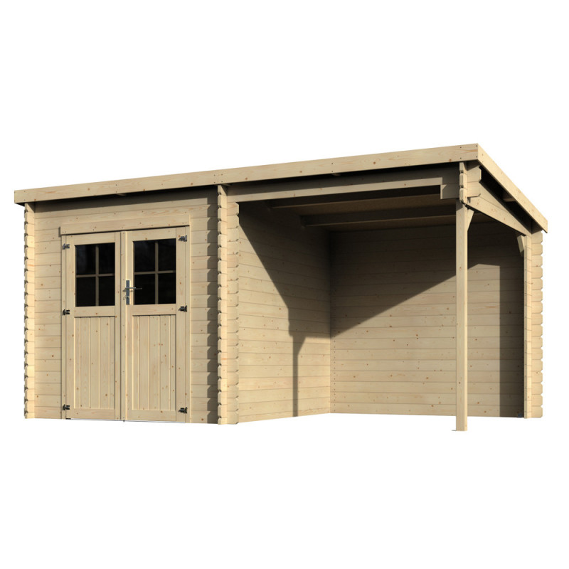 Abri de jardin en bois Noa 28 mm 4,47 x 2,34 m DÉCOR ET JARDIN
