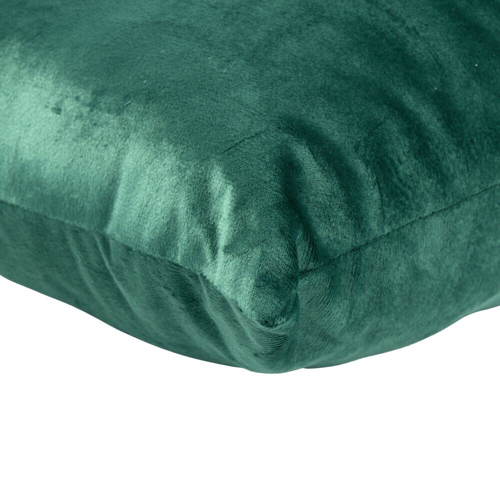 Coussin rectangulaire velours imprimé sapins de No&euml;l polyester L50X30 cm vert