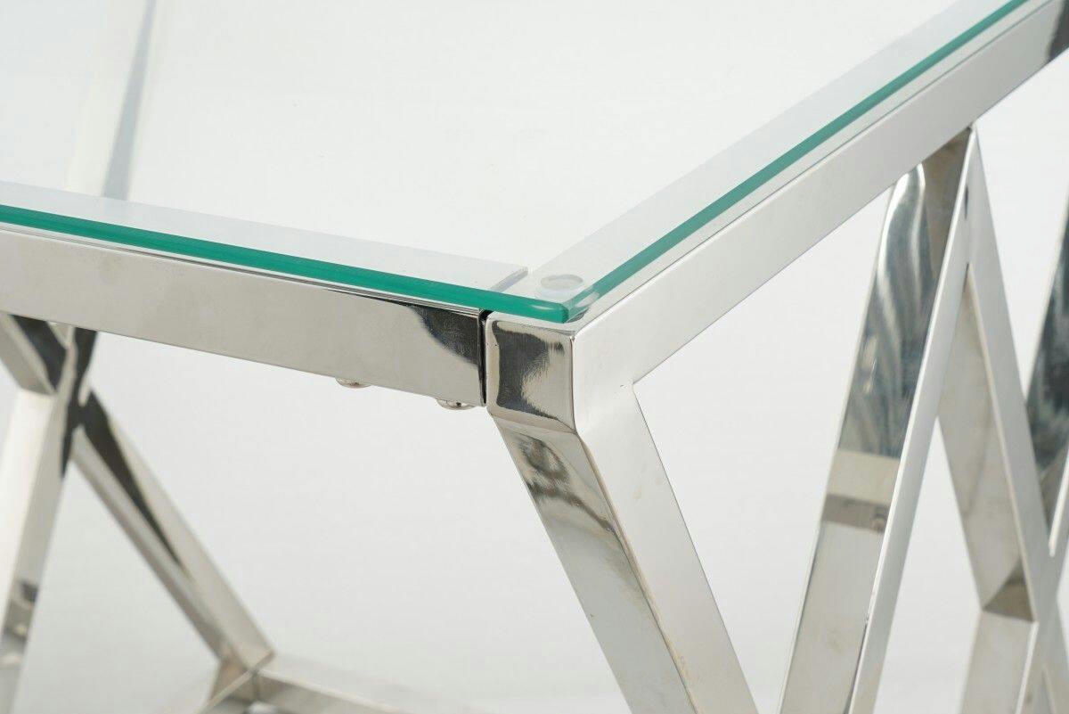 Brassex Sophia Coffee Table, Silver
