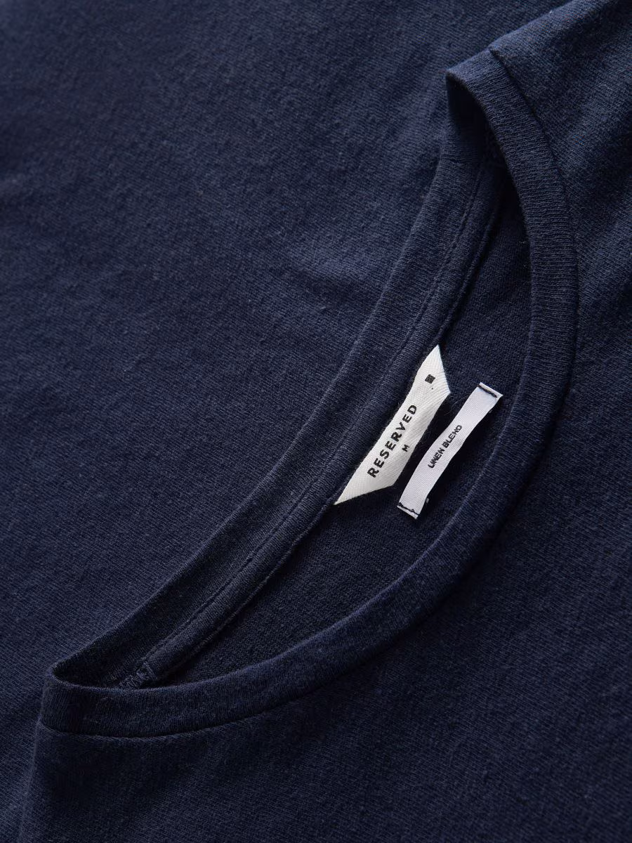 Regular Fit T-Shirt With Linen Blend