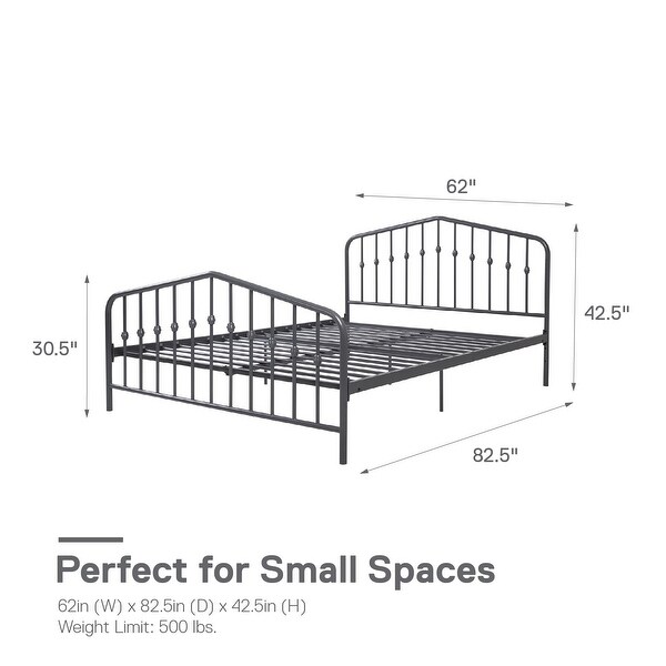 The Gray Barn Latigo Grey Metal Bed