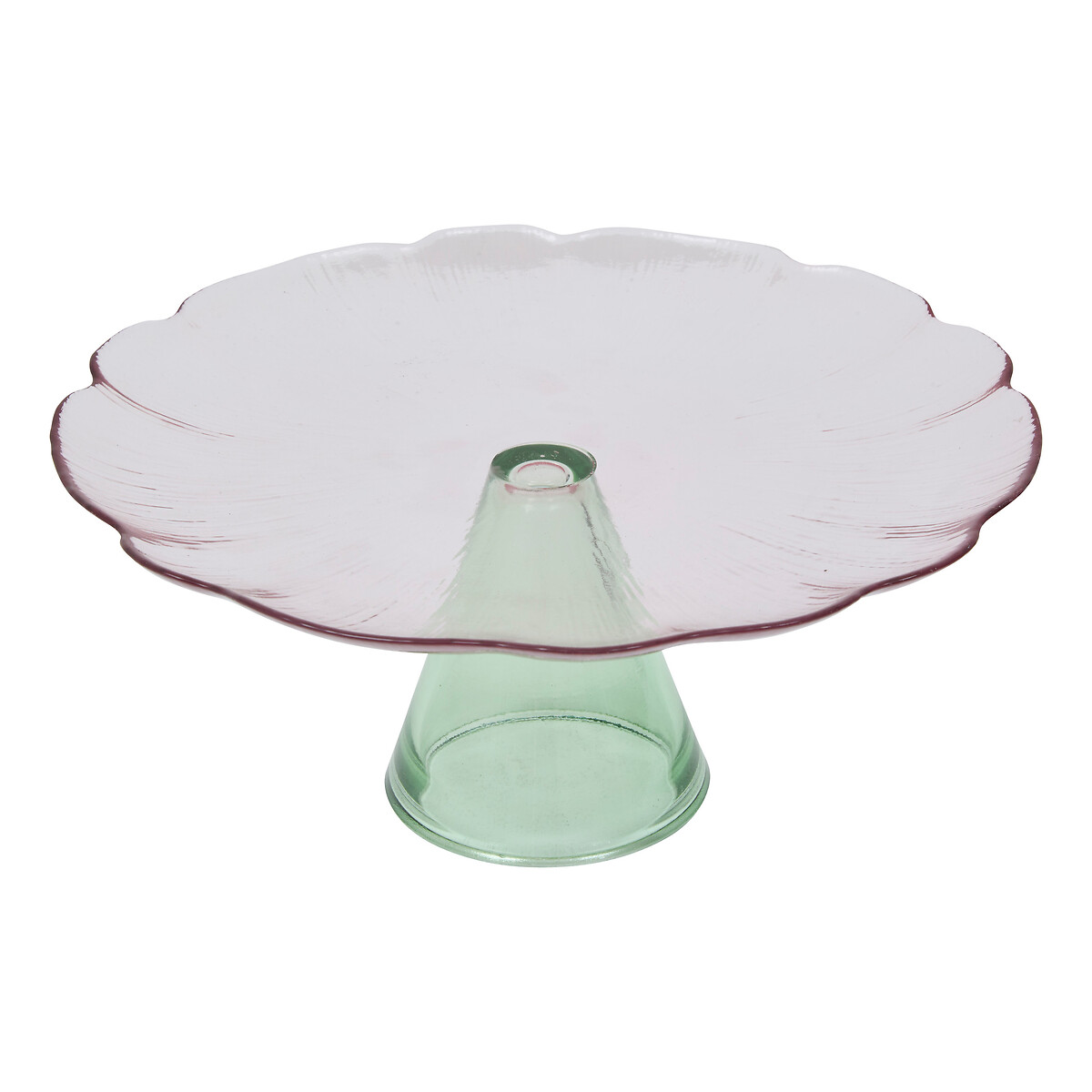 Prato de bolo FLEUR DE ROSE em vidro 28cm