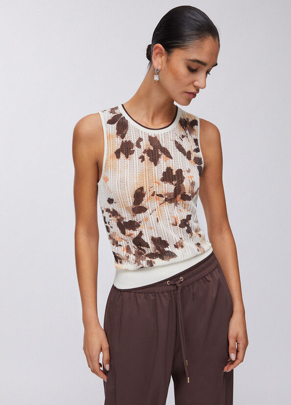 Top in maglia punzonata