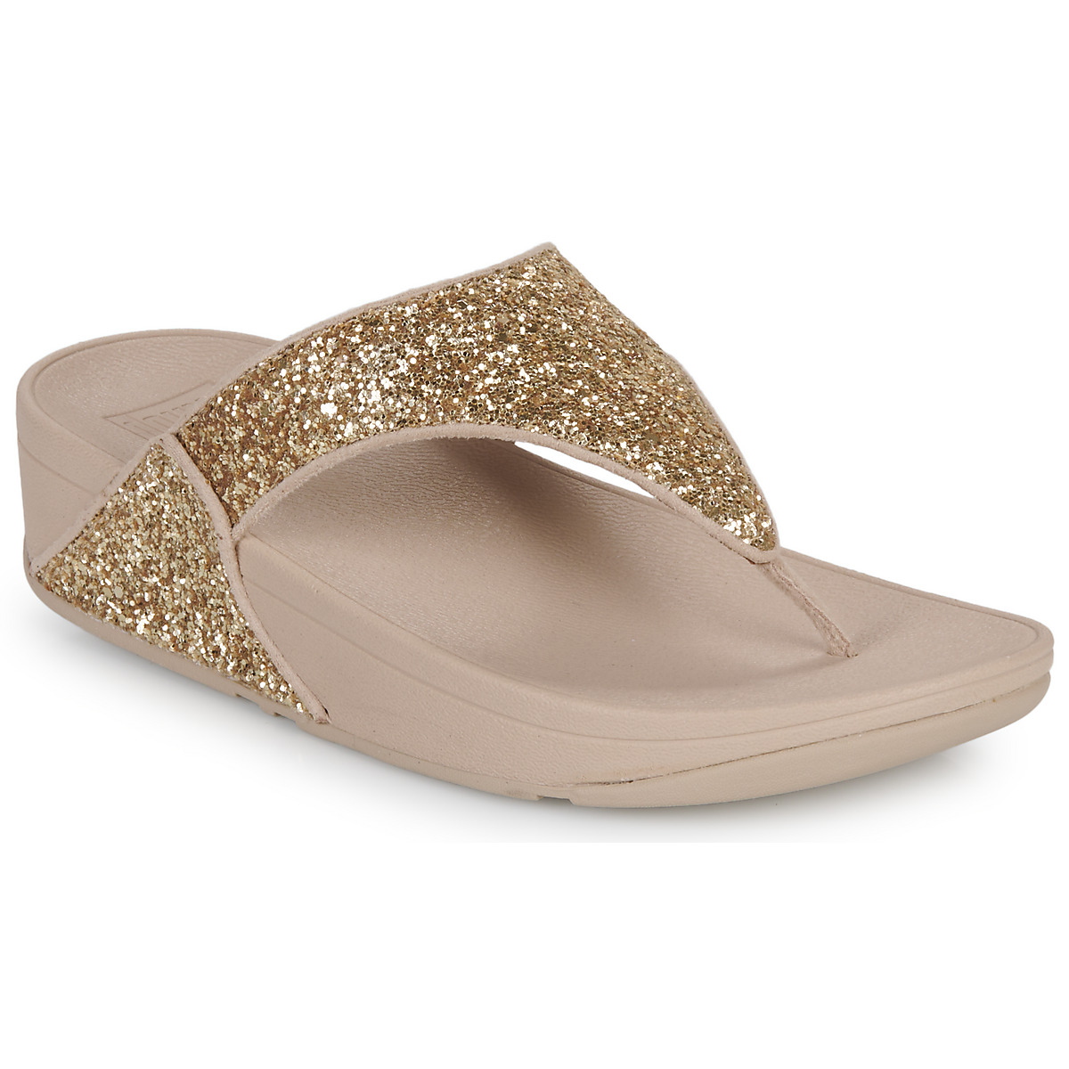 FitFlop - LULU GLITTER TOE-THONGS - Platinum