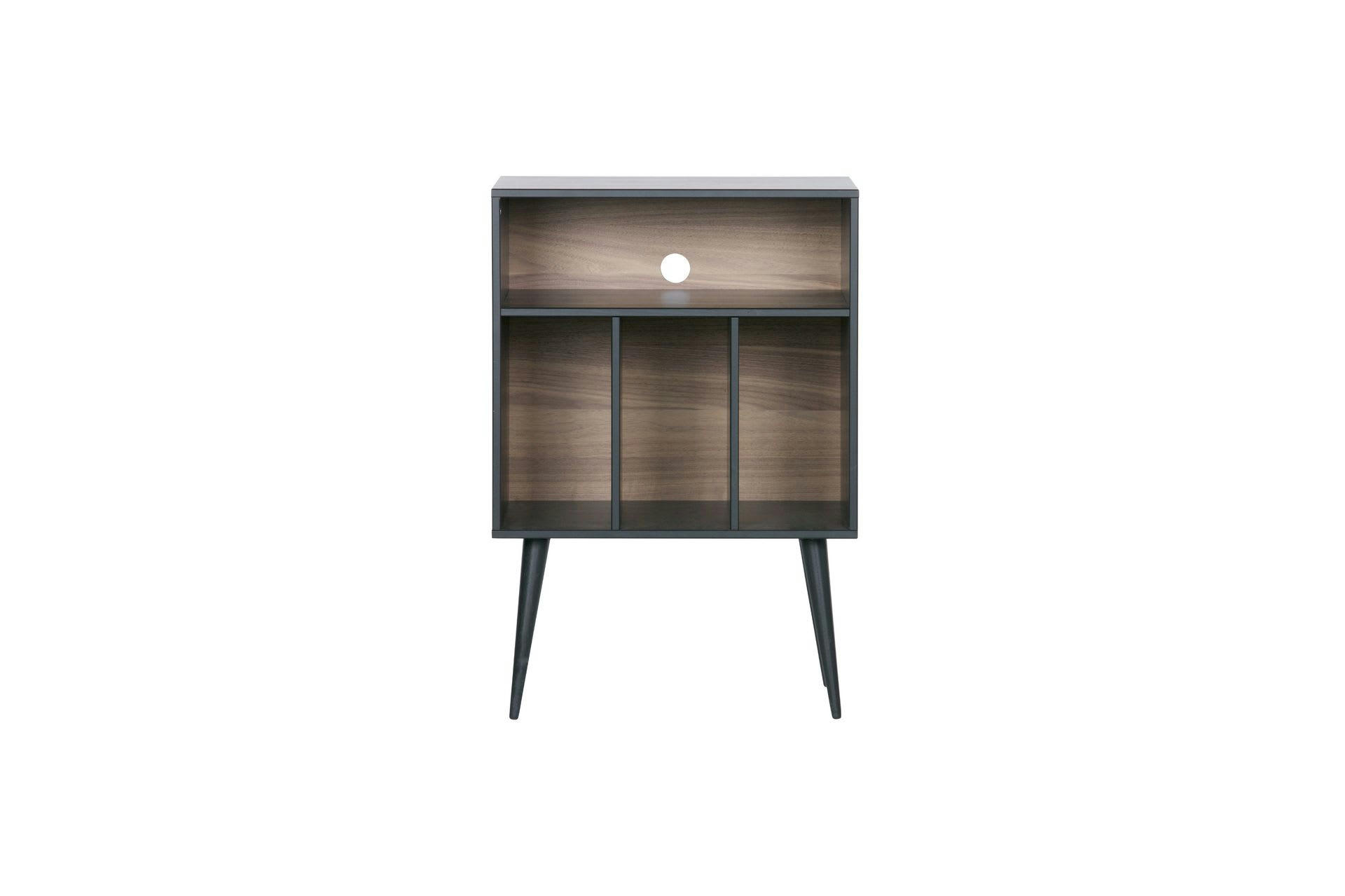 JAMES - Table de chevet en pin noir