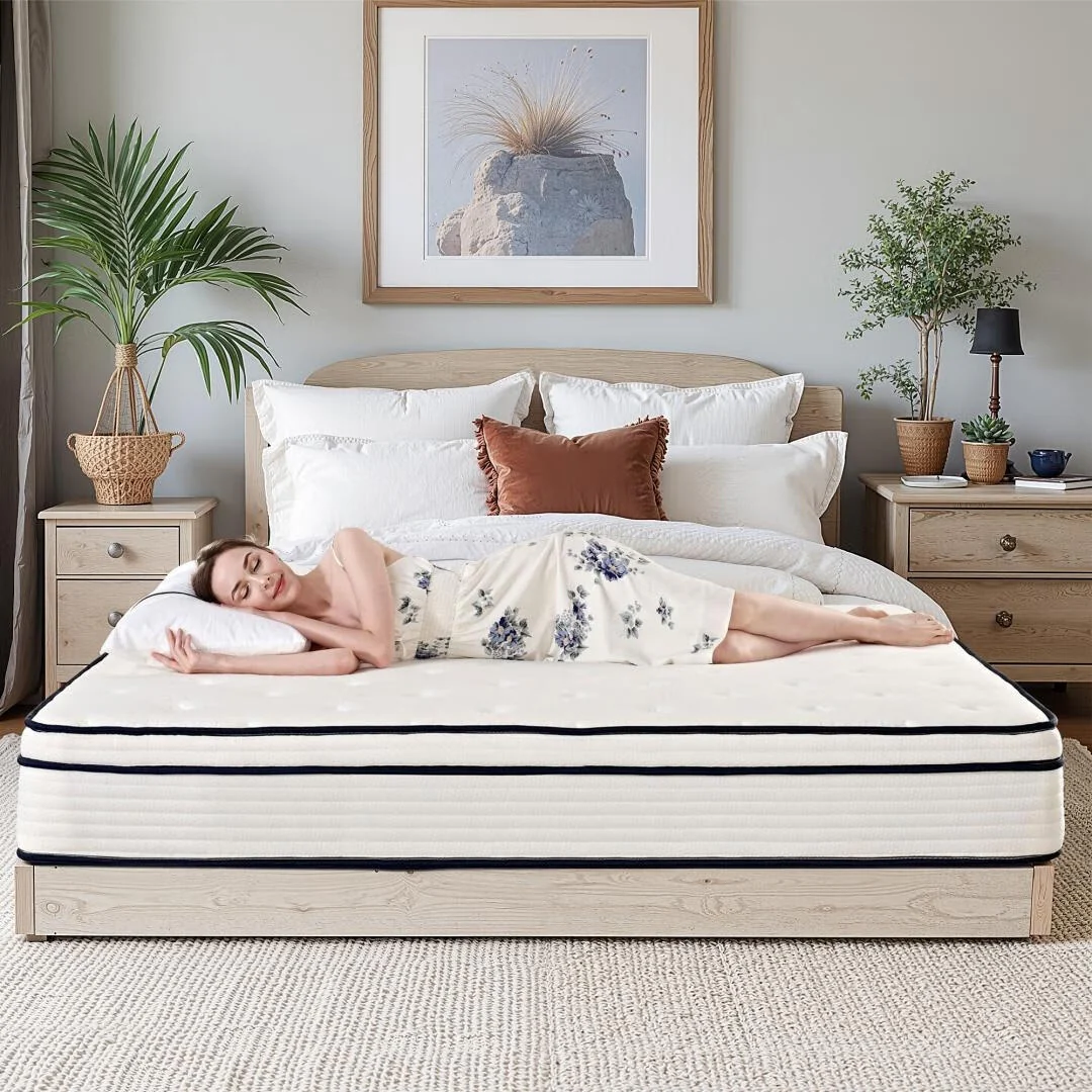 10 inch Medium Euro Top Gel Memory Foam Independent Bagged Spring Mattress in a Box