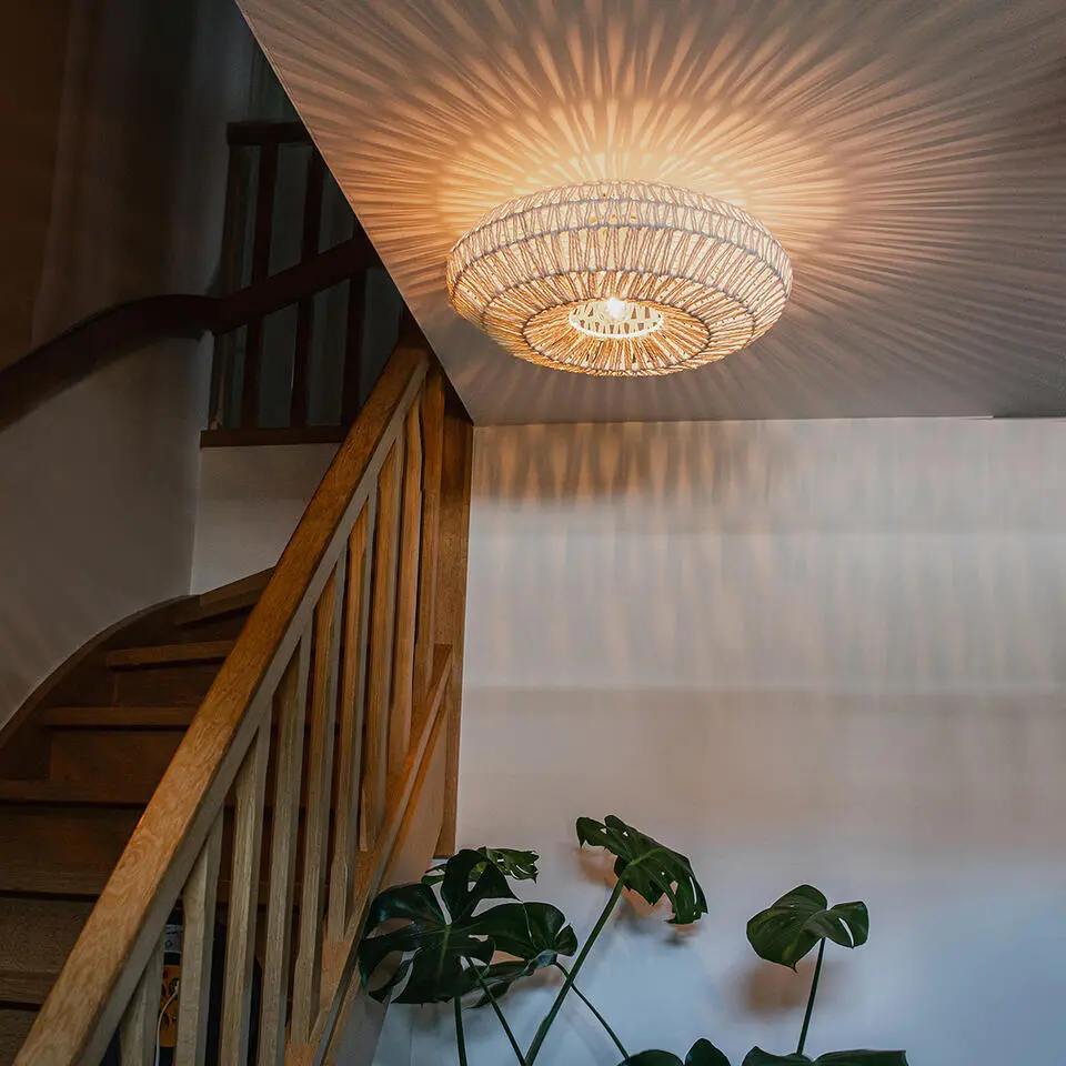 Qazqa plafondlamp lina wit e27