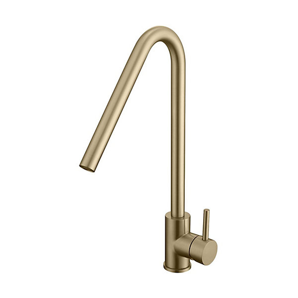 Mitigeur de cuisine bec haut SKY BATH or brossé PVD Inox S304 série TALENT
