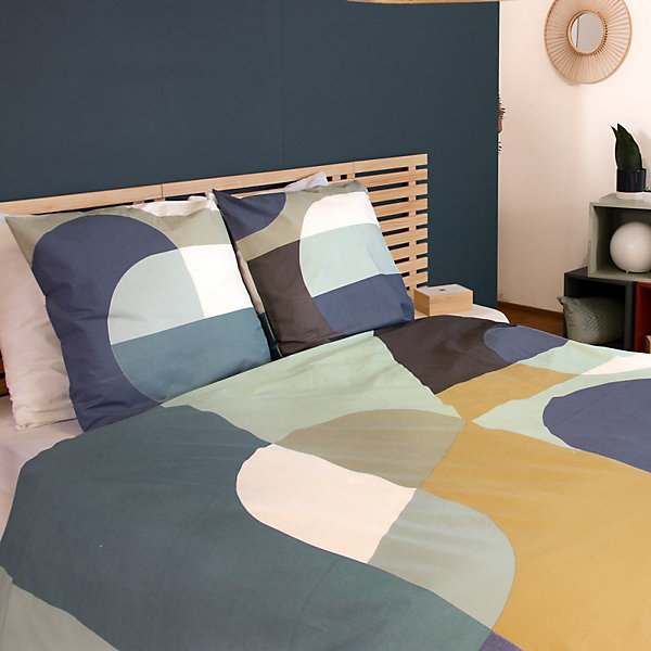 Housse de couette 240x220 JOELE   2 taies 100% coton 57 fils/cm2