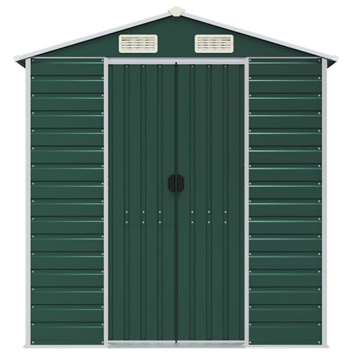 NNEVL Garden Shed Green 191x725x198 cm Galvanised Steel