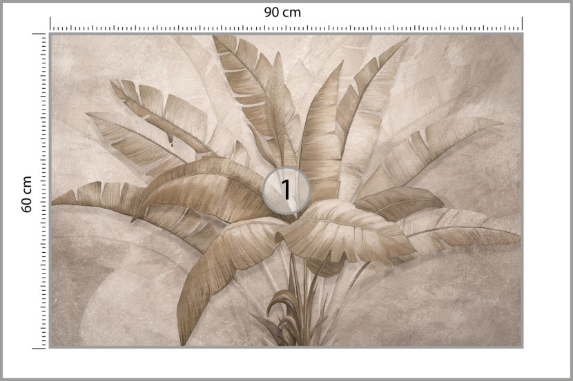 Fototapeta Tropikalne Liście W Stylu Boho 90x60cm
