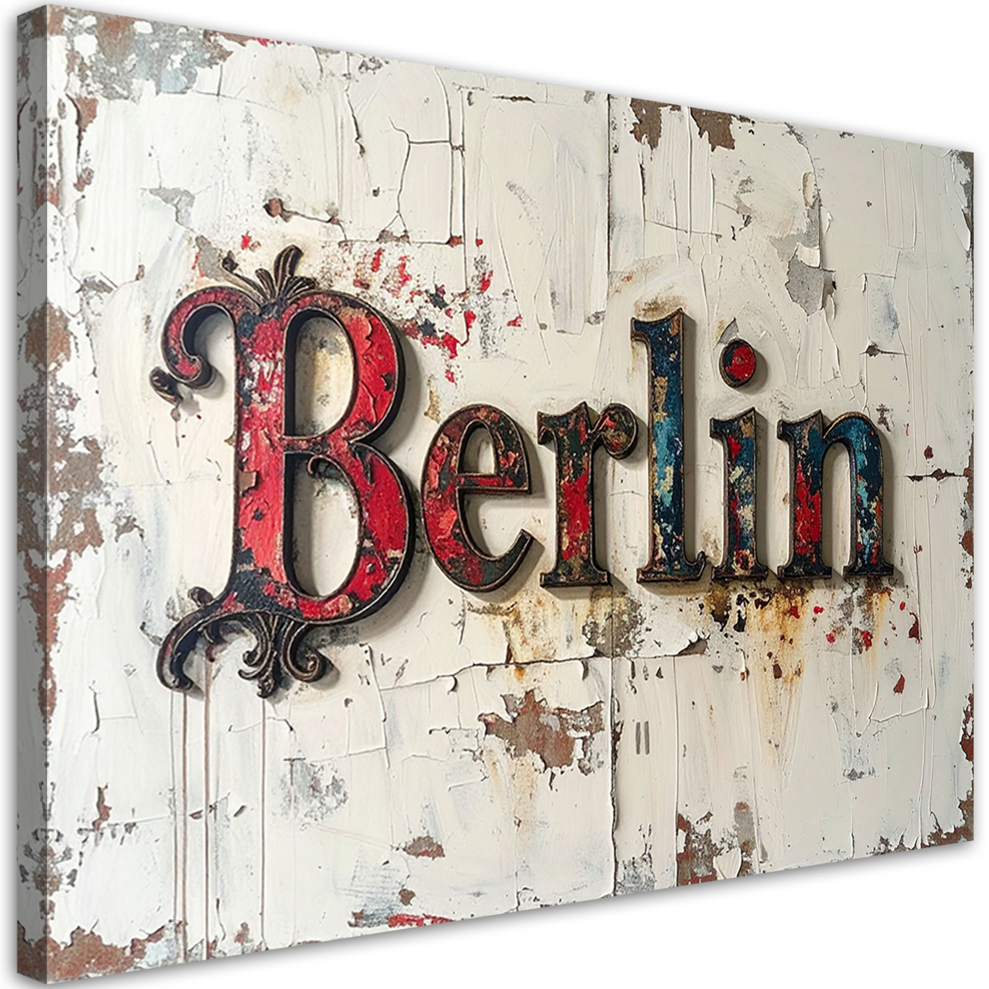 Obraz do salonu biura loftu hotelu, Napis Berlin Typografia imitacja 30x20