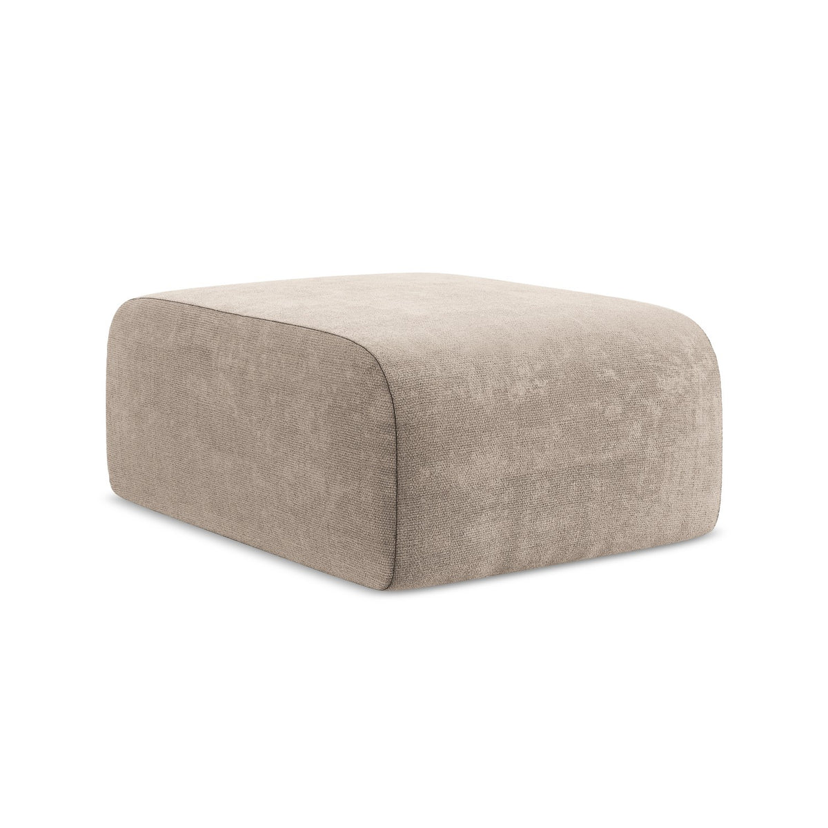 LaMiaSofa Poef Cervo - chenille stof - donkerbeige - 72x94x42