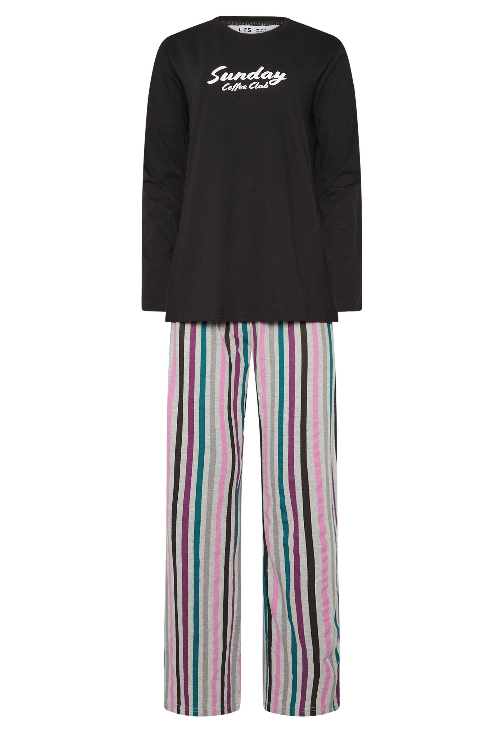 Long Tall Sally Tall 'Coffee Club' Stripe Pyjama Set