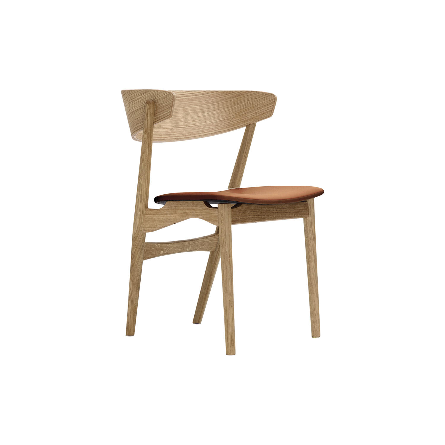 Sibast No 7 spisestol, oiled oak/cognac