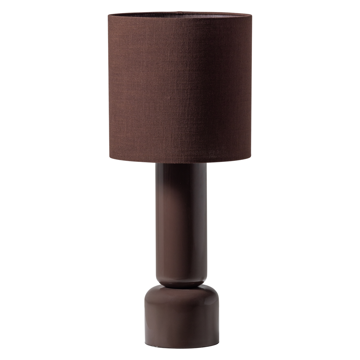 WOOOD tafellamp Zivian - Hout - Hoogglans Donkerbruin - 53x16x16