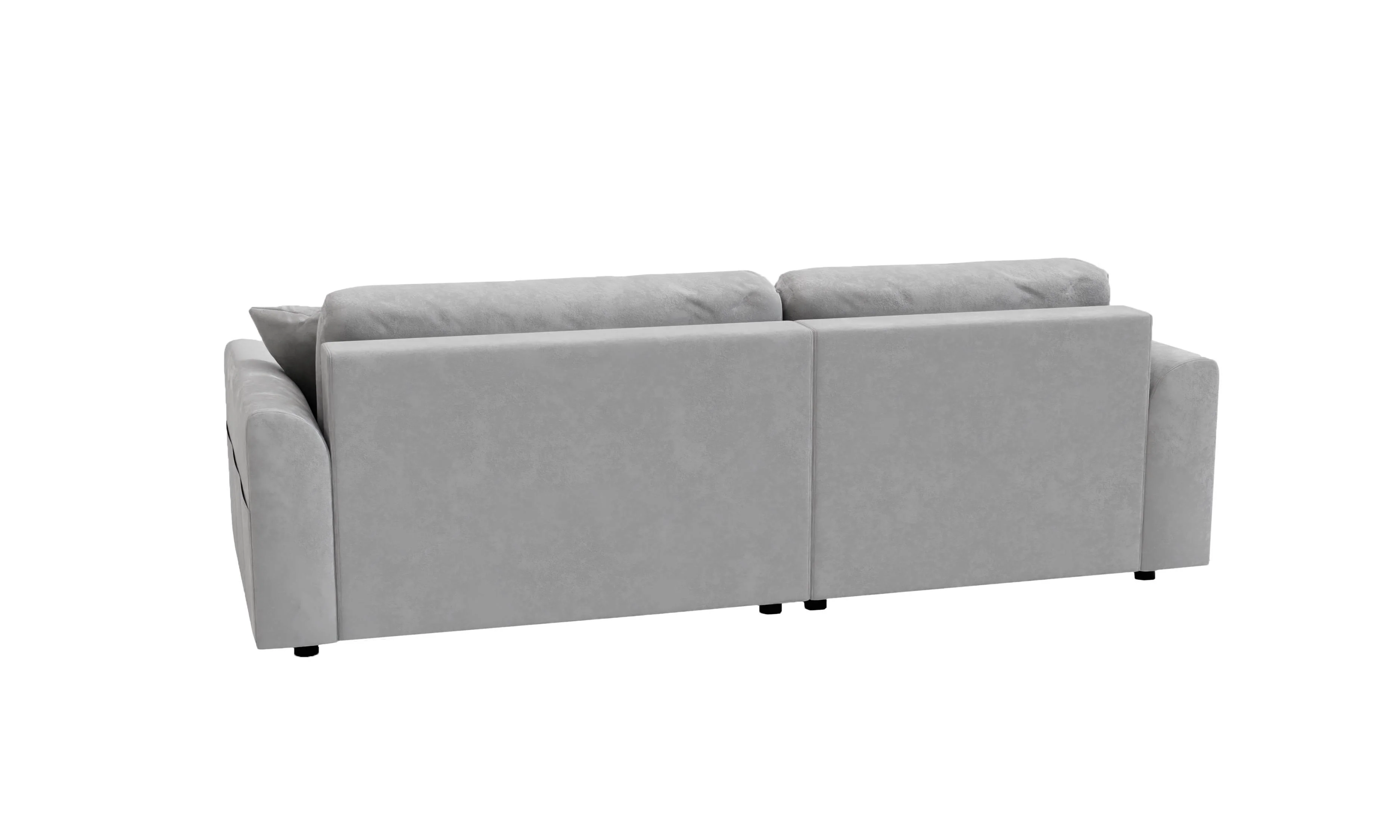 Hoekbank met slaapfunctie Lovelle links velvet