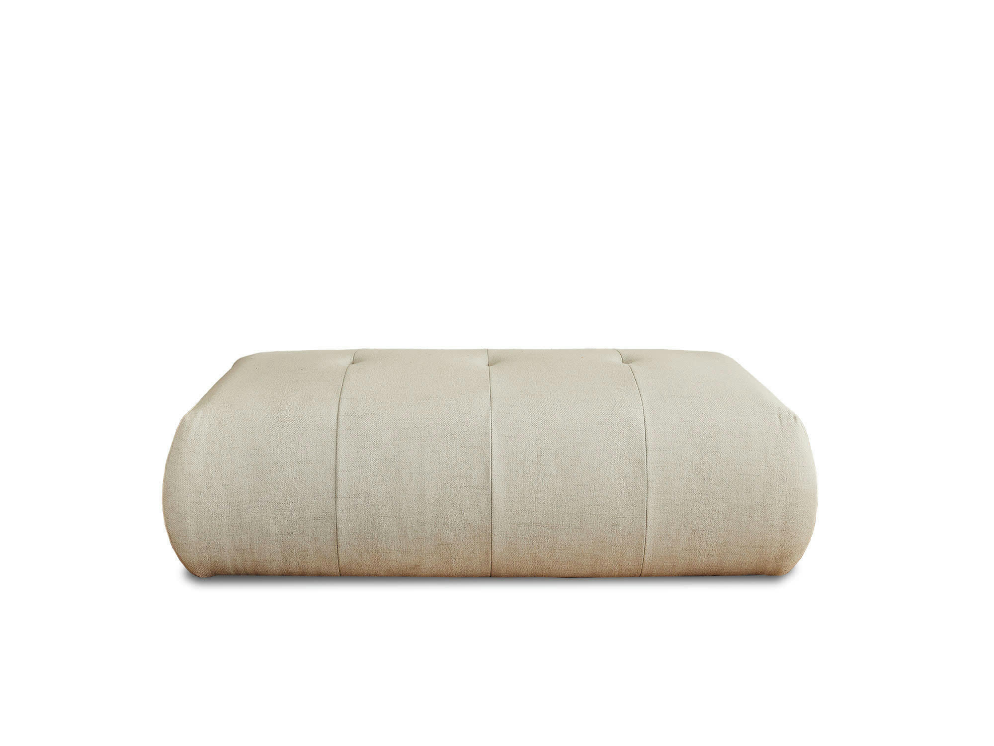 ONYX - Pouf en tissu beige