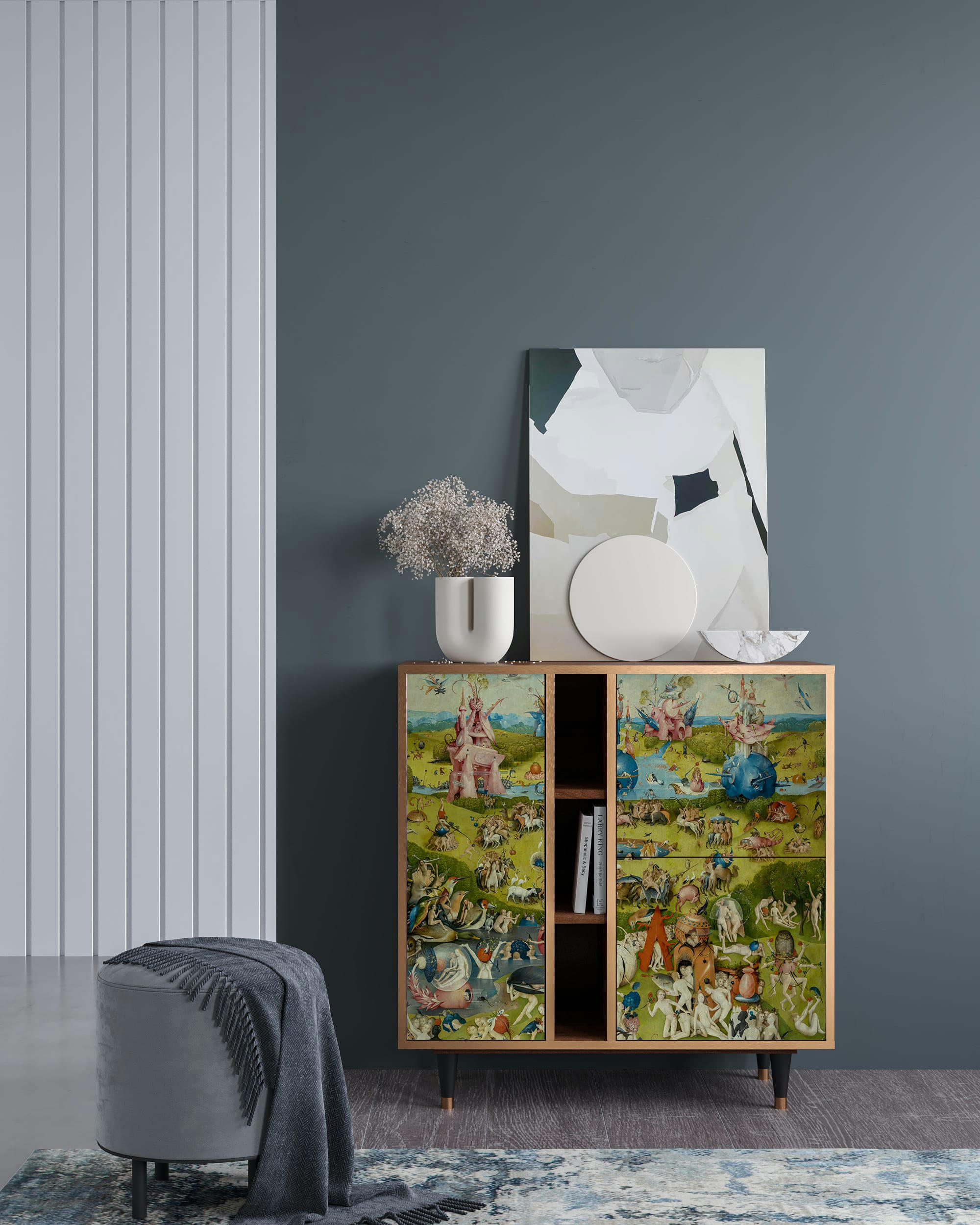 THE GARDEN BY HIERONYMUS BOSCH - Buffet  multicolore 3 portes L 94 cm