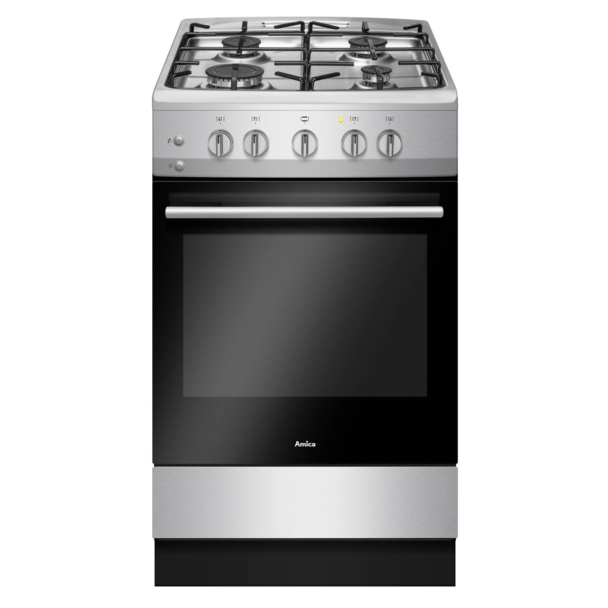Kuchnia gazowa AMICA 57GGH4.23ZPF(Xx) srebrna 50 cm