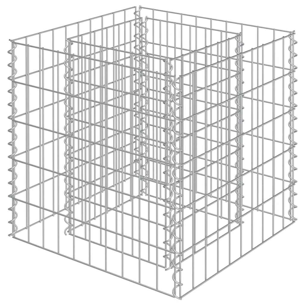 Donica Gabionowa Kosz Gabionowy Stalowy Stal Galwanizowana 50x50x50 cm
