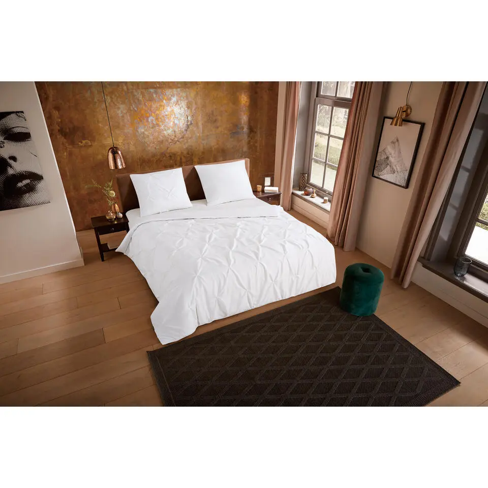 Pure Dekbedovertrek Luxe Chesterfield Wit-1-persoons (140 x 200/220 cm)