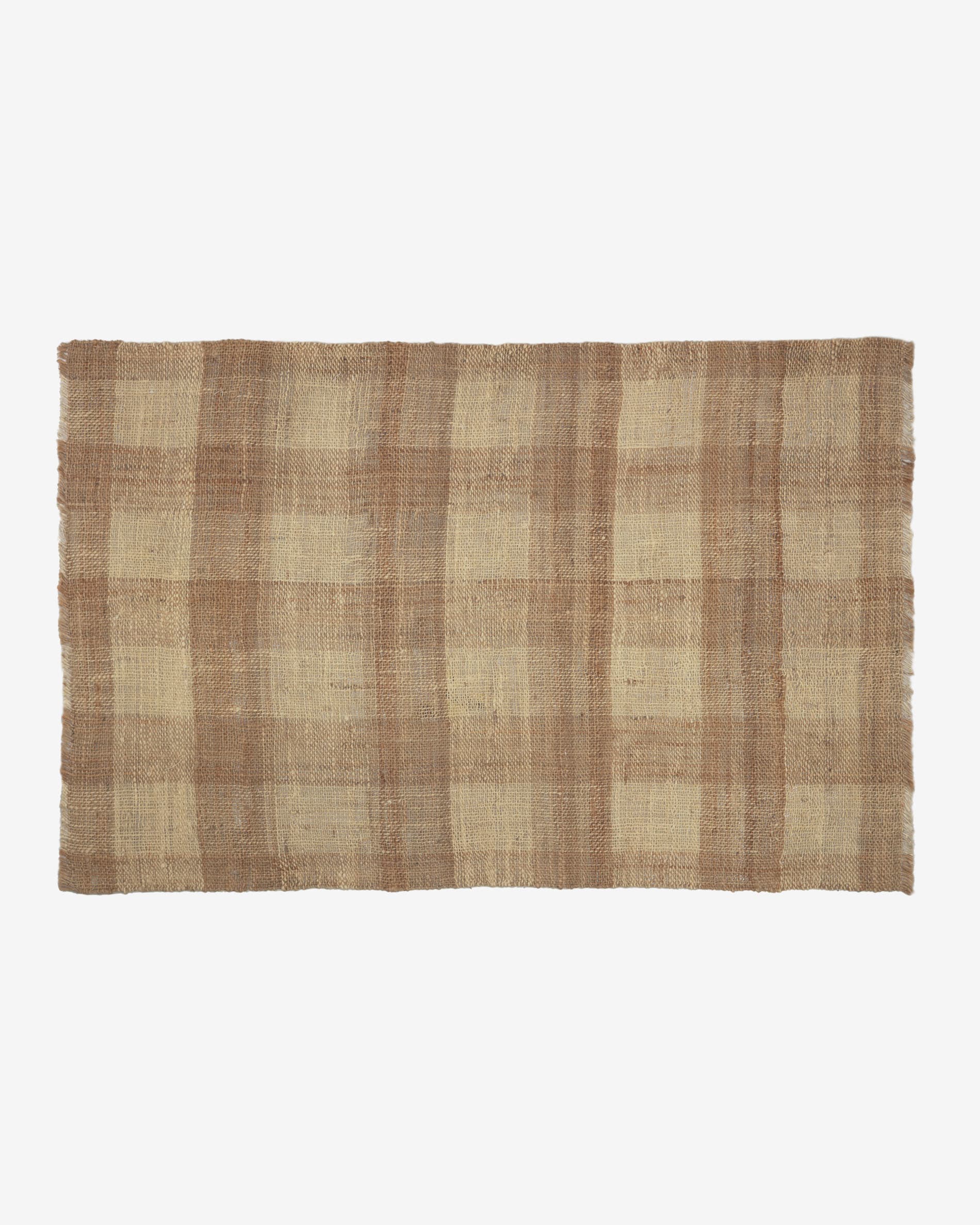 Daila jute rug with natural and beige stripes 160 x 230 cm