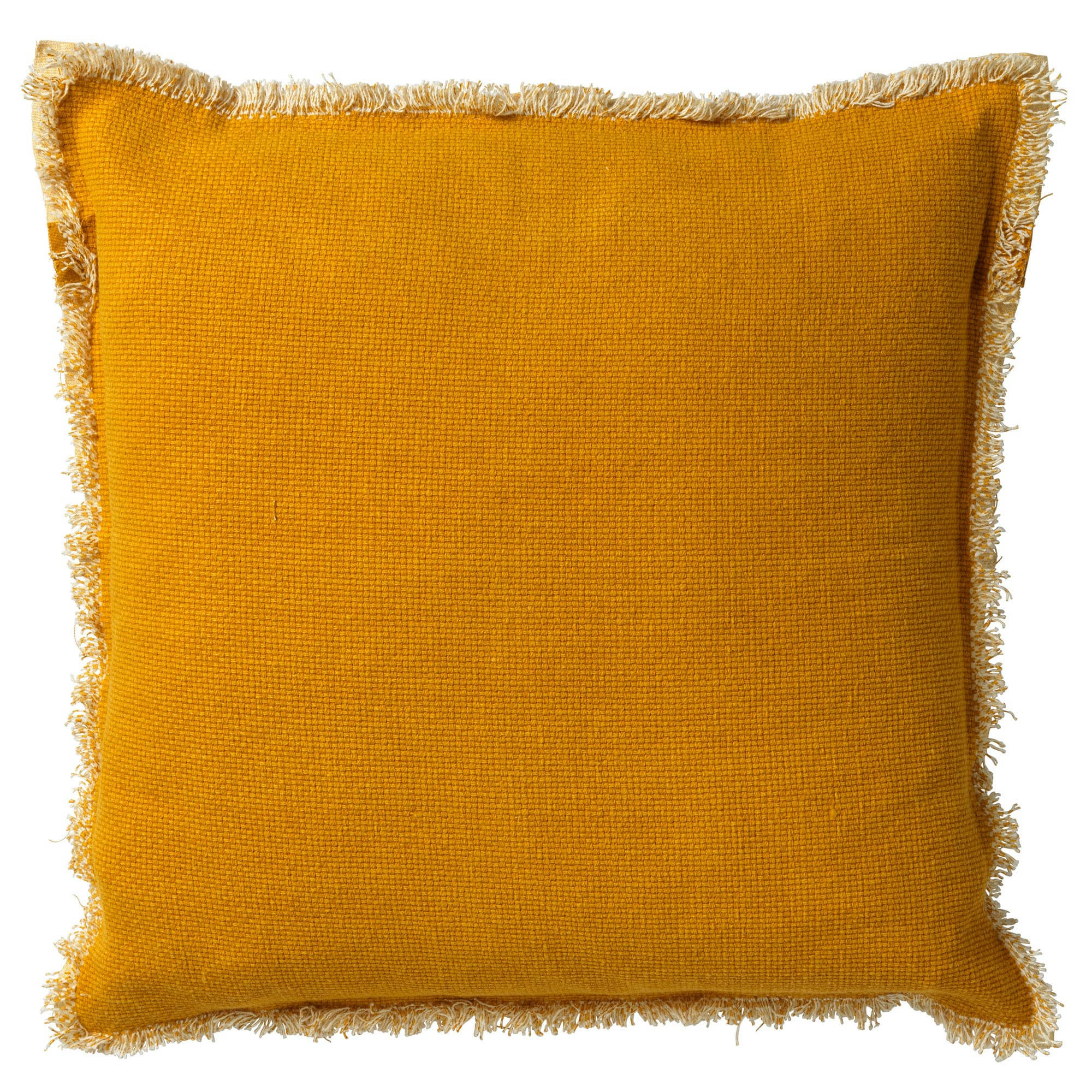 BURTO - Coussin - jaune en coton 45x45 cm uni