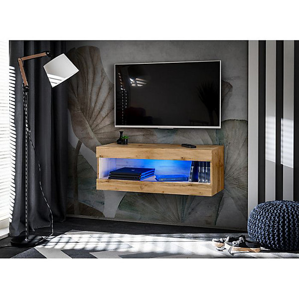 Meuble TV Komodee TIVOLI SET4 - LED Bleues - Espace ouvert Wotan Wotan 35 x 200 x 41 cm