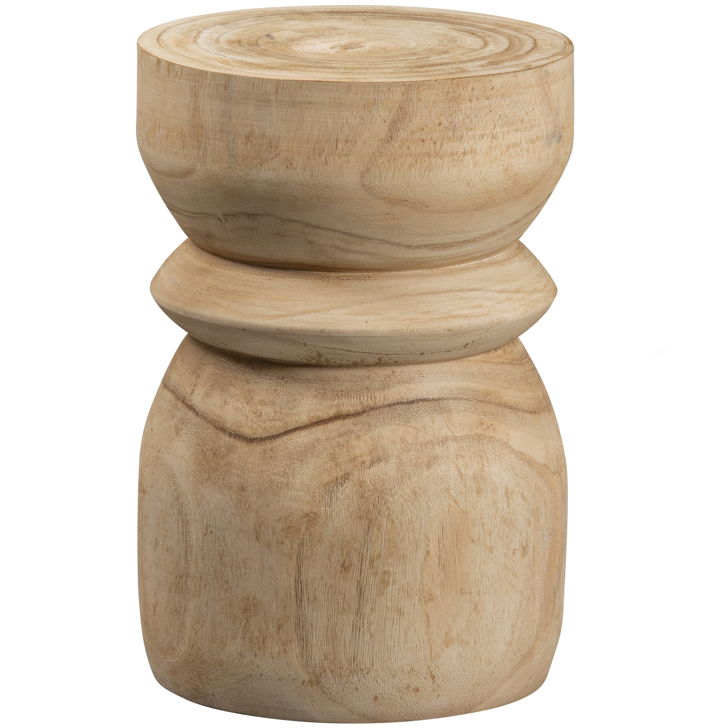WOOOD kruk Bikkel - Hout - Naturel - 40x28x28