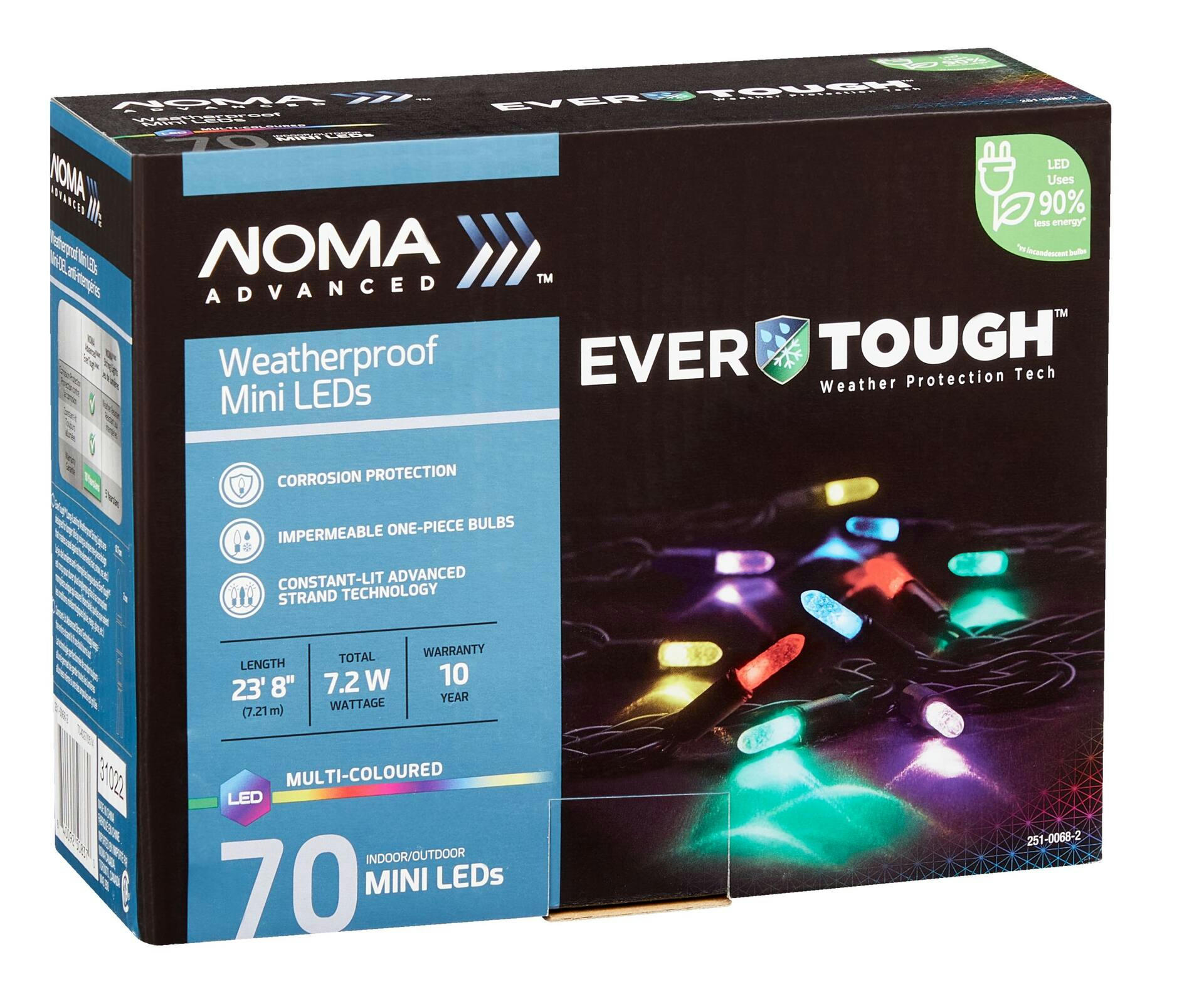 NOMA Advanced EverTough 70 Mini LED Lights, Multicoloured
