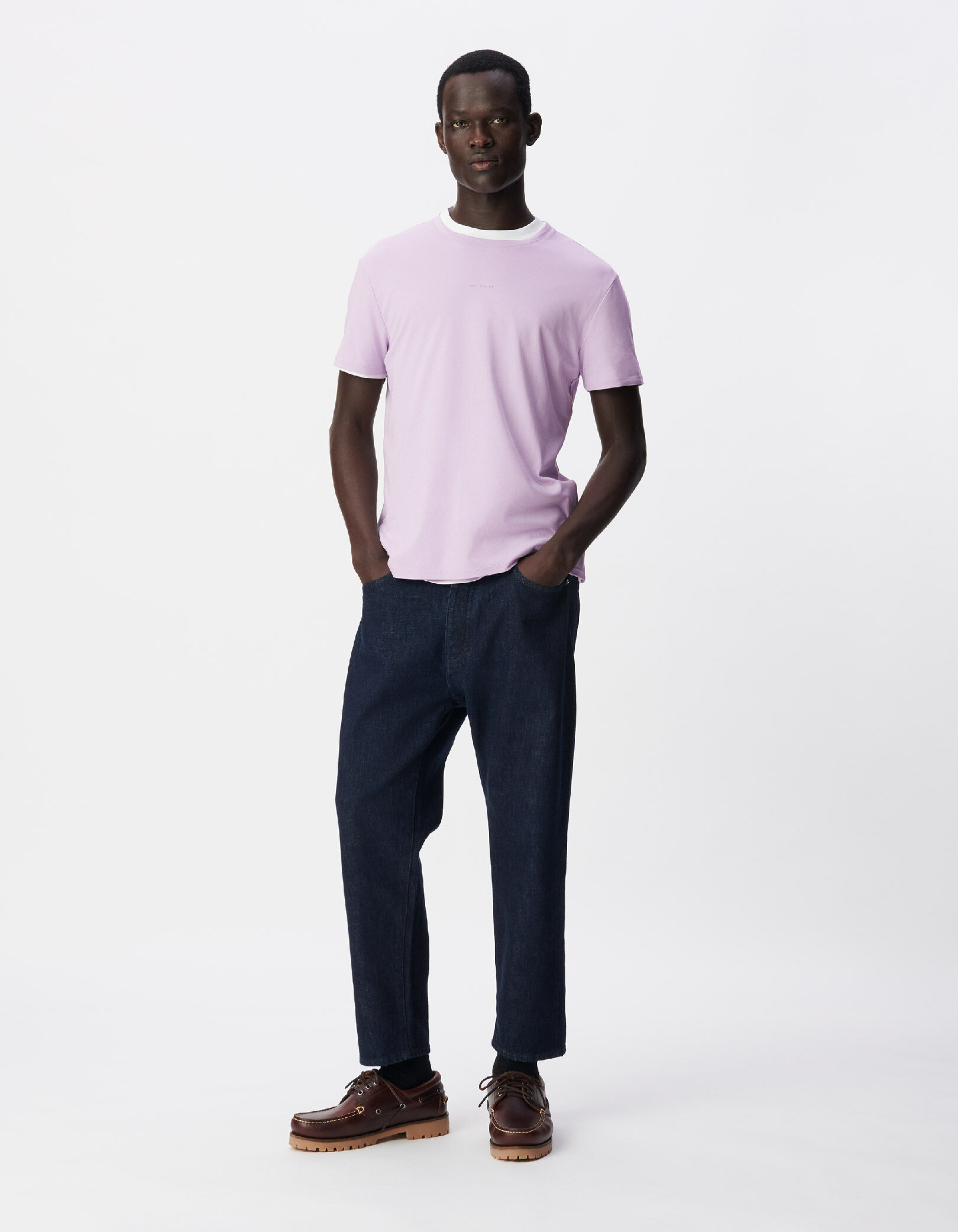 T-shirt lilas détail logo ABSOLUTE DRY Homme