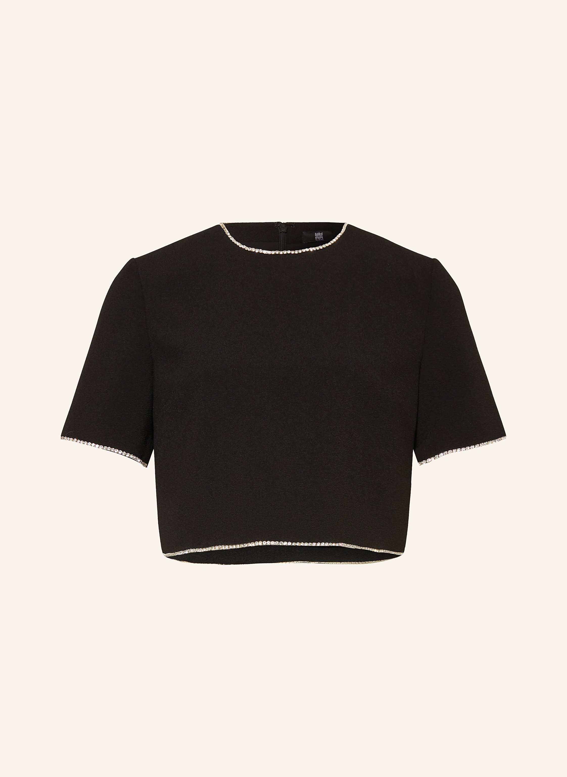 RIANI Cropped-Blusenshirt mit Schmucksteinen