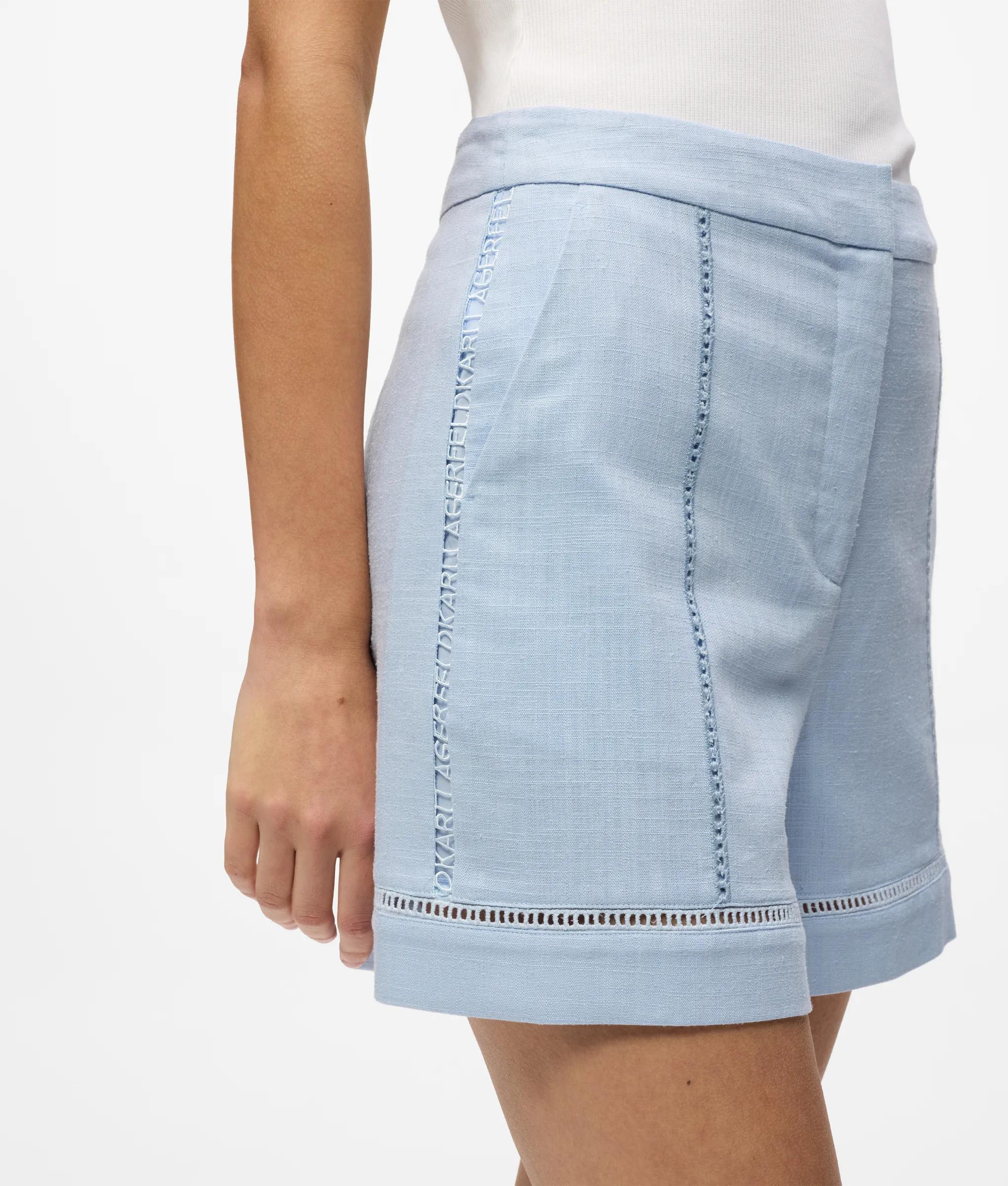 Short avec broderie ajourée