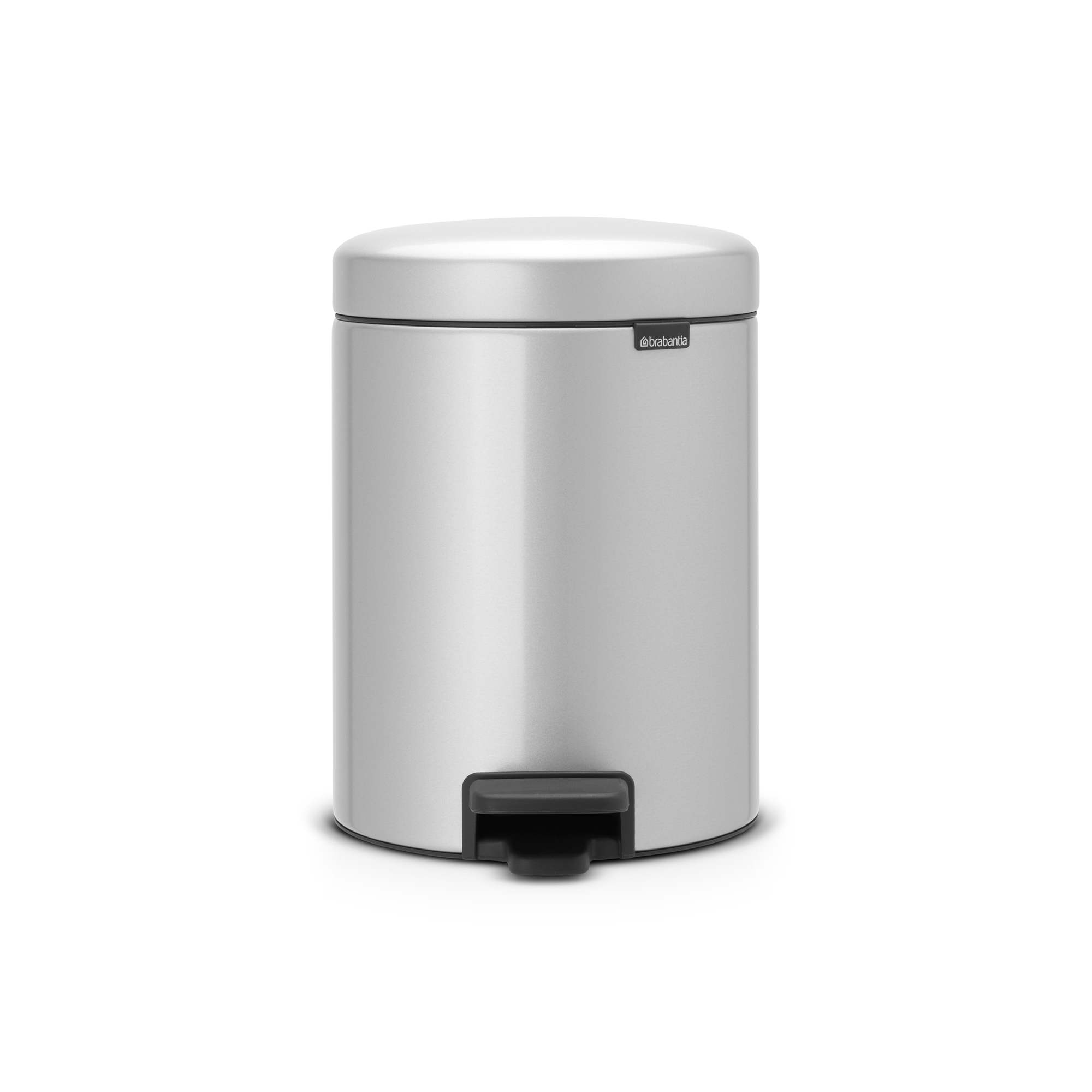 Brabantia NewIcon Pedaalemmer, 5 liter, kunststof binnenemmer - Metallic Grey