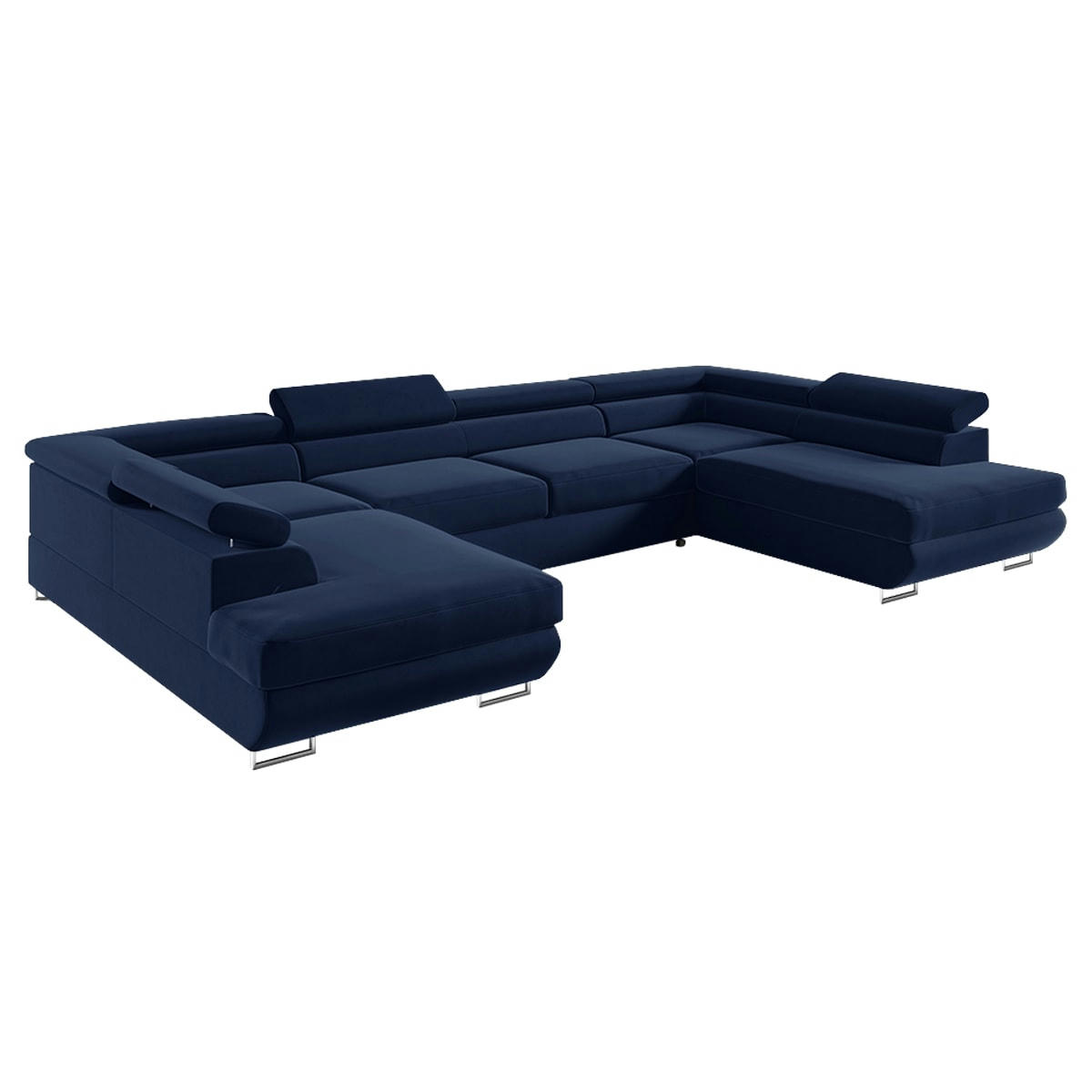 - Canapé en u 5 places convertible bleu marine