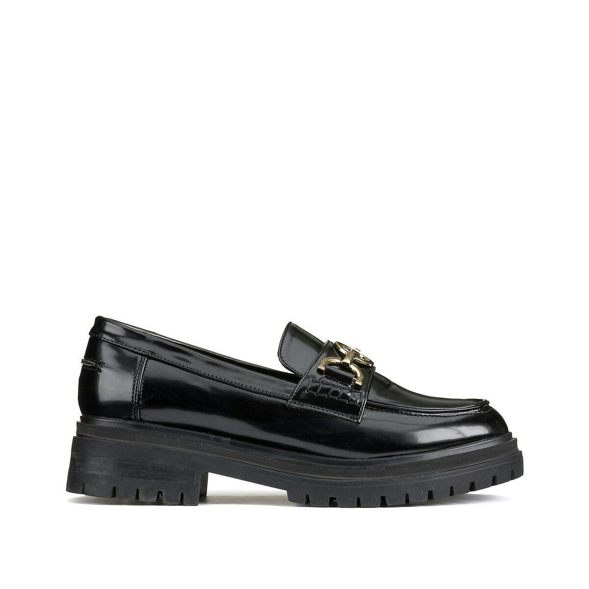 Mocassins détail chaine, semelle crantée
