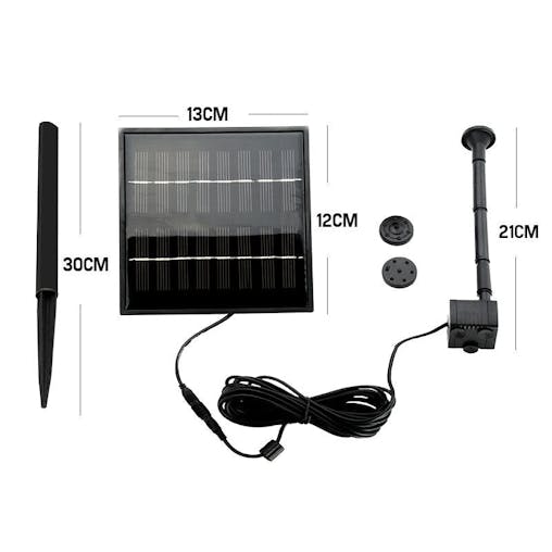 NNEMB 5W Solar Powered Fountain Submersible Water Pump Panel Kit Garden Pond