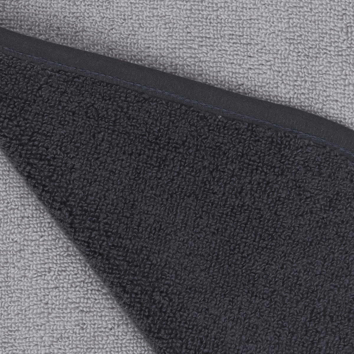 RAMATUELLE - Drap de bain double face éponge zéro twist  gris perle 70x140 cm