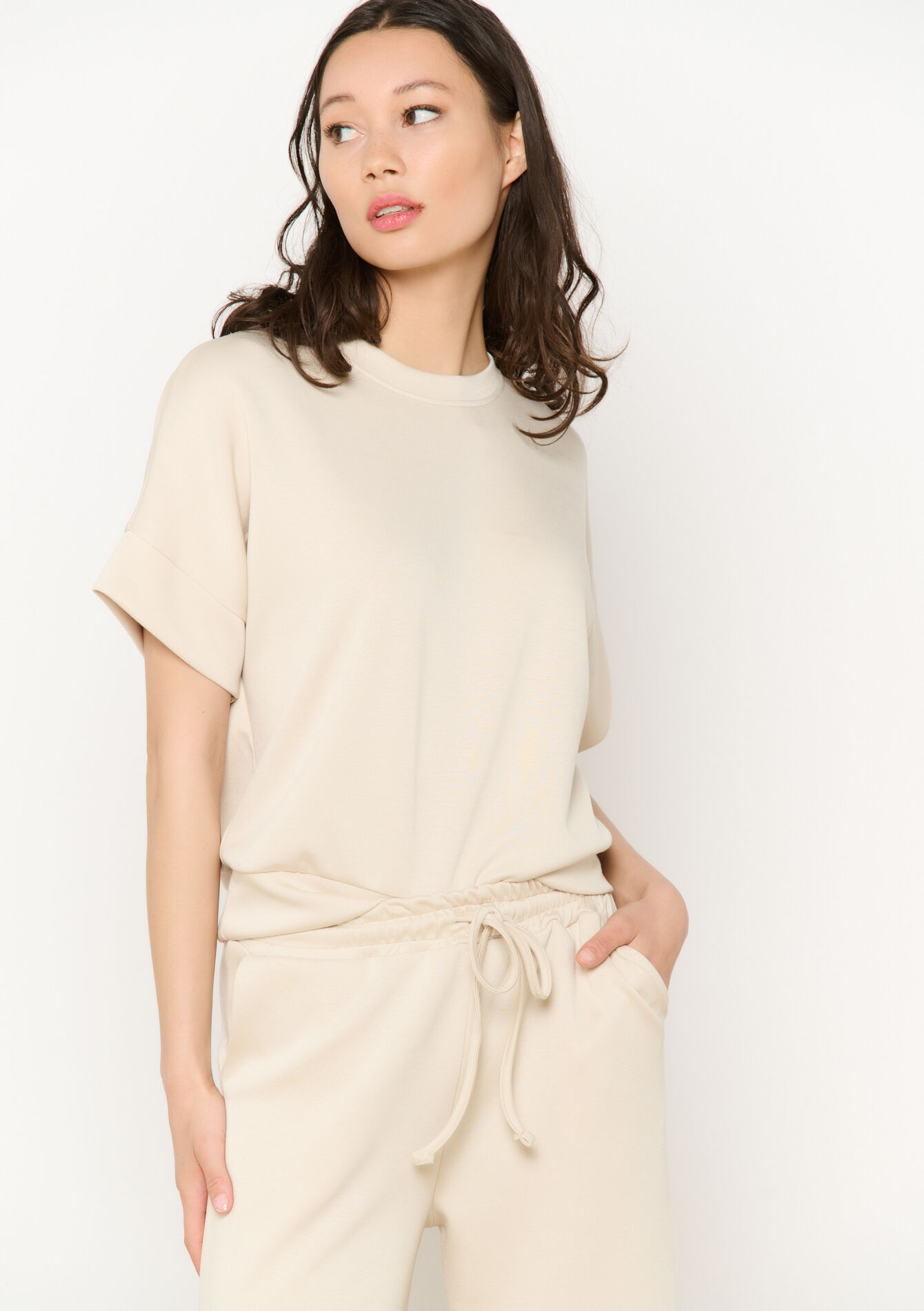 T-shirt in sweatstof